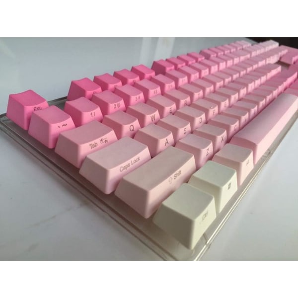 Side Print 104 Key ANSI Layout Rainbow Thick PBT Keycap For Switches Mekaniskt speltangentbord (Färg: Röd)