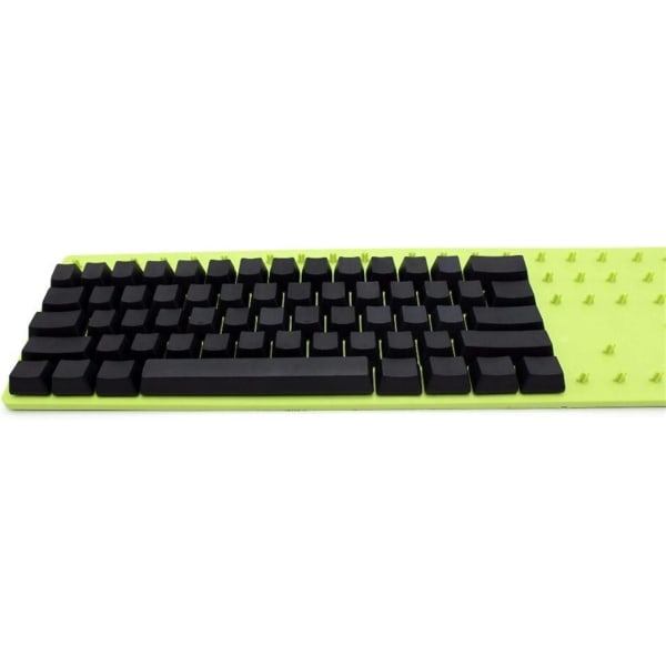 Vit Svart Grå Orange Grön Gul Blank Tjock PBT Profil 62 Key ISO 61 ANSI Keycaps För MX Switchar Mekaniskt tangentbord (axelkropp: Lägg till