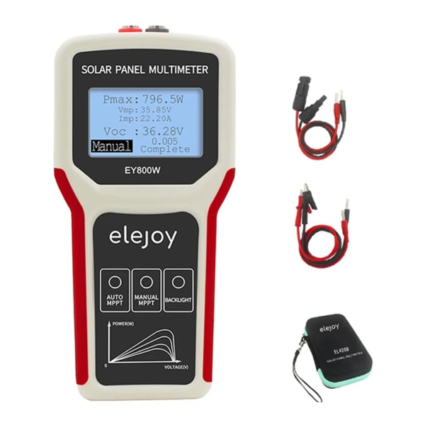 EY800W Solpanelstestare Fotovoltaisk panelmultimeter MPPT-testare Förbättrad stil Smart