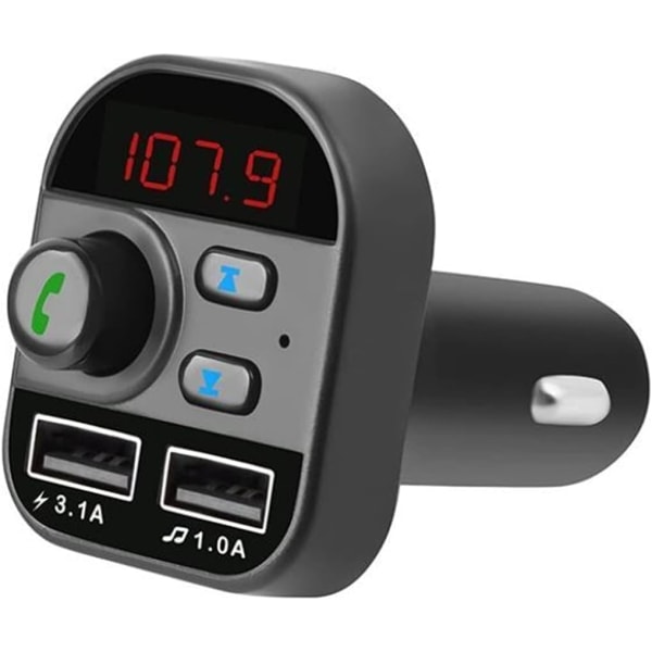 Biladapter 2st Transmisor Fm Converter Bluetooth Bil Handsfree Trådlös Bluetooth FM Modulator Sändare LCD MP3-spelare USB Laddare Bil