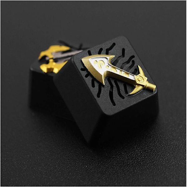 1 st HolyOOPS Mekaniskt tangentbord Cap i aluminiumlegering för Infinity Edge Alla metallgenomskinliga nyckelkapslar (Färg: Ändlös)