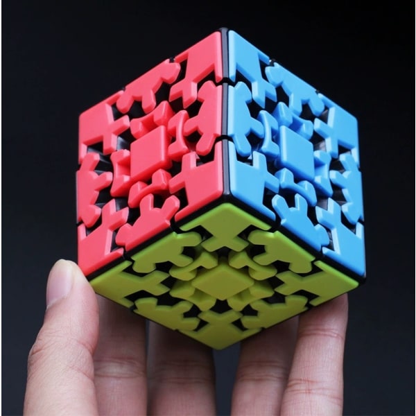 Gear Rubik's Cube Gear Tredje ordningens 3D specialformade Rubik's Cube Color Box Förpackning innehåller handledning pedagogiska leksaker