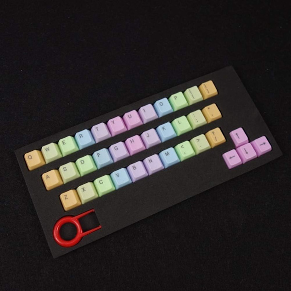 37 nycklar/ set Key Cover Mekaniskt tangentbord Färgglad Höjd ABS Ljus Färg Gradvis färgbyte Dubbla Dip-dye Key Caps (Färg: Oro)