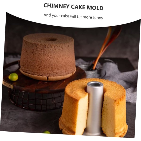 Live Cake Form Tube Kakform Cupcake Toppers Circle Cake Pan Angel Cake Tenn Chiffong Cake Bakform Lös botten Form Falsk Botten Silver Aluminium