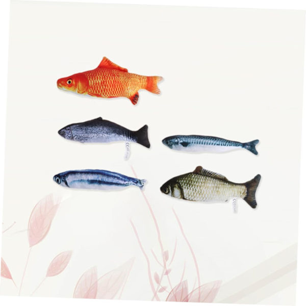 5 st Fiskkudde Plyschleksaker Scrump Plysch De Porristas Themberchaud Plyschfisk Skastkudde Fluffiga gosedjur Fisk stoppade leksak Fiskkudde 3D