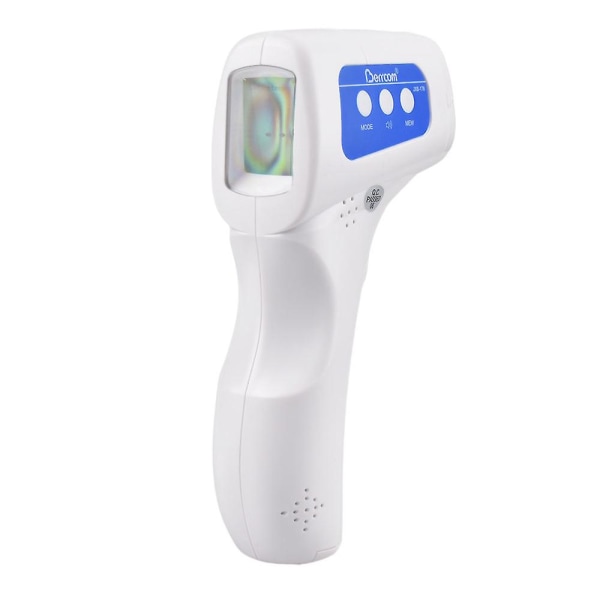 Beröringsfri infraröd panntermometer med trefärgad bakgrundsbelyst digital display för omedelbar avläsning av bebisens temperatur