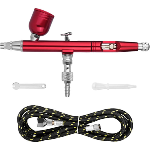 Airbrush Tool Dual Action Gravity Feed 0,3 mm munstycke Spray Gun Cake Dekorationsborstar för smink Nagelmanikyr Tatuering Målarhalm (Färg: