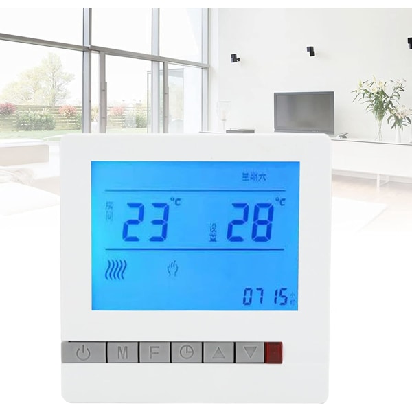 Tat Pc+Abs Ac220Vtat Golvvärme Temperaturkontrollpanel med LCD-skärm Värmekontroller