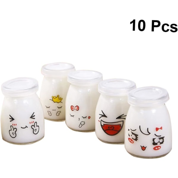 10 st Mousseburkar Yoghurtmakare Puddingkoppar Yoghurtmakareburkar Yoghurtburkar glas dessertburkar Glasyoghurtbehållare Parfaitkoppar Gelékopp