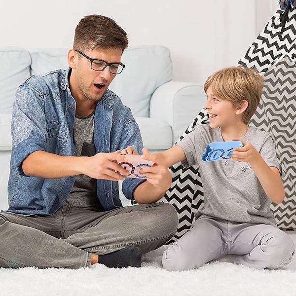 IQ-spel roterande finger Rubiks kub-spel Rubiks kub-pussel fingertoppsleksak hjärnpussel för att lindra stress hjärntorn rosa