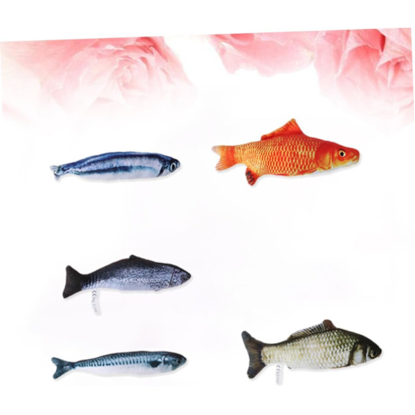 5 st Fiskkudde Plyschleksaker Scrump Plysch De Porristas Themberchaud Plyschfisk Skastkudde Fluffiga gosedjur Fisk stoppade leksak Fiskkudde 3D