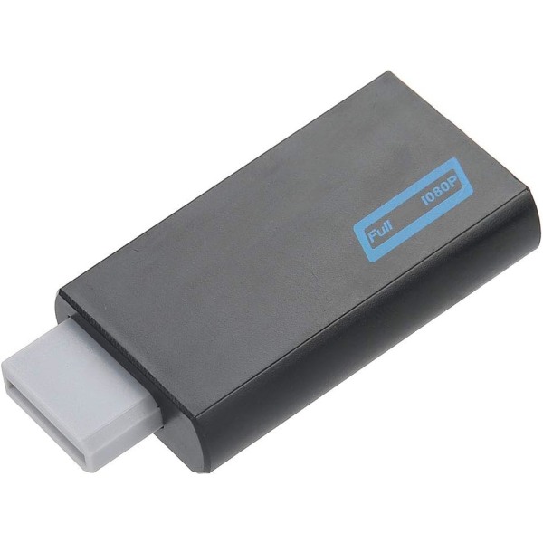 För Wii till HDMI-omvandlare För Wii till HDMI-adapter Plast Svart Full Hd för Wii till HDMI 1080P Konverteradapter 3,5 mm utgång Video för o