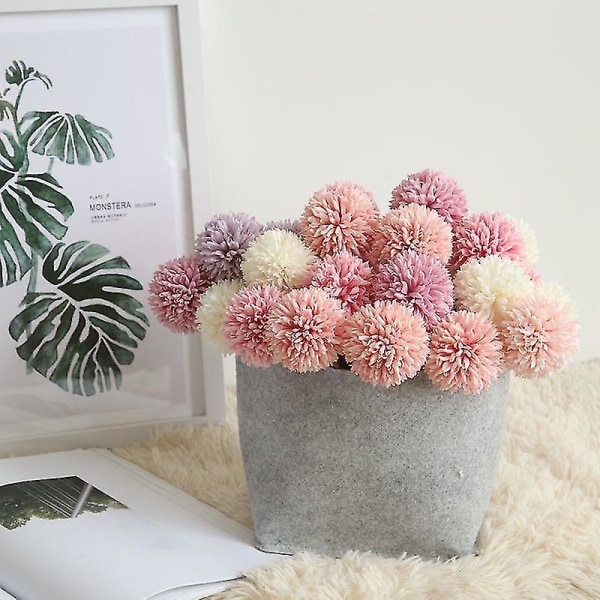 12 st konstgjorda blommor, 6 färger falska växter konstgjord krysantemum för inomhus, utomhus, trädgård
