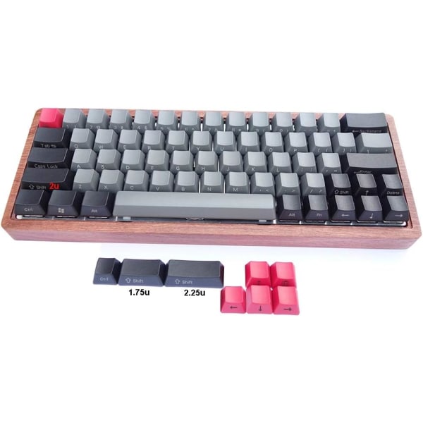 Tangentkapslar för XD60 XD64 DZ60 GK64 Passar med omkopplare av mekaniska tangentbord (färg: svart mörkgrå2)