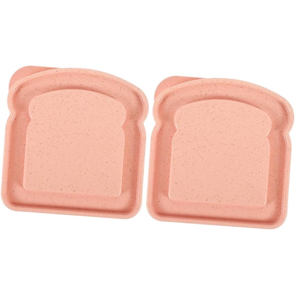 2st Lådor Smörgåslåda Behållare för Lunchlådor Matbehållare Förvaring Smörgåsbehållare för vuxna Återanvändbara Smörgåsbehållare Små