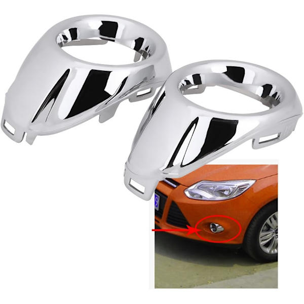 Cover, 2st Bil Front Dimljus Cover Dimljusskydd för Ford Focus 3 MK3 2012-2013