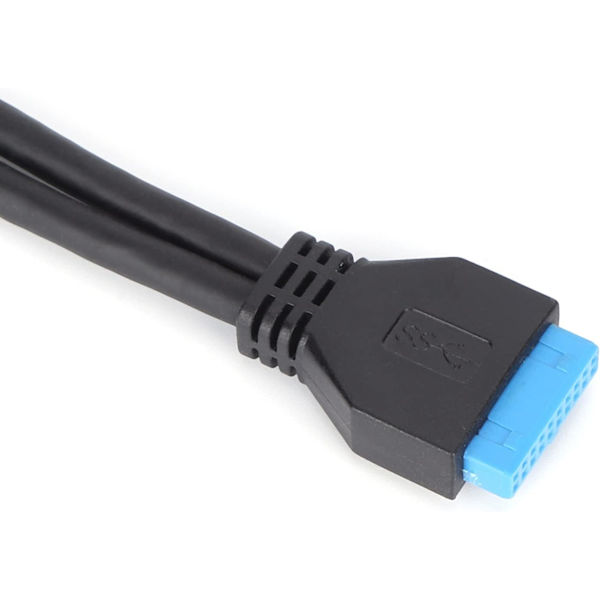 Moderkort 4 portar USB 3.0 Bakpanelsfäste Dubbel USB Baffelkabel Pvc Aluminiumlegering Mässing Dubbel USB Baffelkabel Moderkort 19 Pin Till Dual