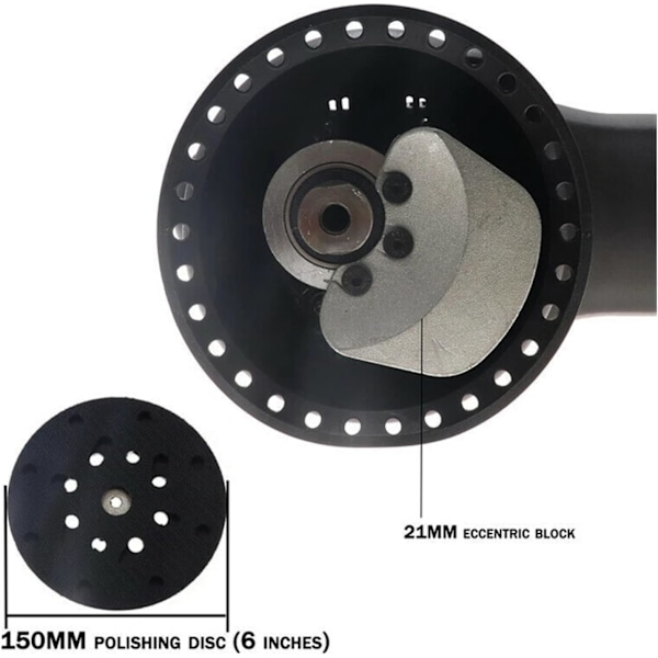 Polermaskin 700W Bilpolerare 6Tum 21mm Random Orbital vaxningsmaskin DA Polermaskin Dual Action Sander För bildetalj