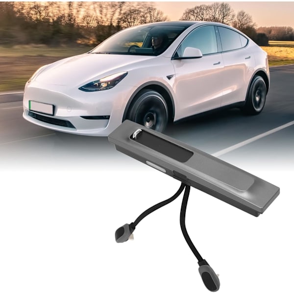 Tesla Model Y 3 Dockningsstation 4 i 1 USB Hub Center Console Adapter Multi Port Expansion Dock Smart Sensor Kabel Laddare Powered Splitter Extension