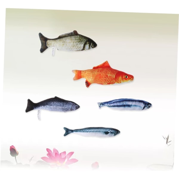 5 st Fiskkudde Plyschleksaker Scrump Plysch De Porristas Themberchaud Plyschfisk Skastkudde Fluffiga gosedjur Fisk stoppade leksak Fiskkudde 3D