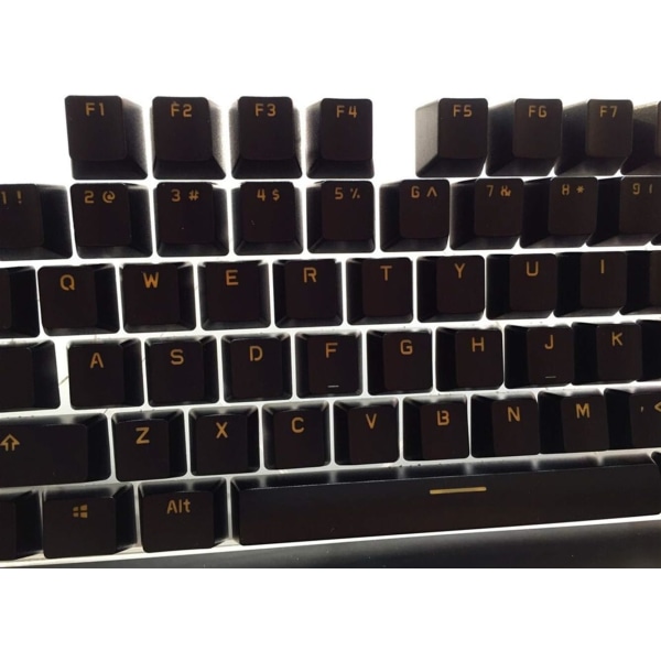 Double Shot Orange Translucidus Bakgrundsbelyst 104 Nycklar Komplett Set Svart ABS Keycap Profil För MX Switchar Mekaniskt spel