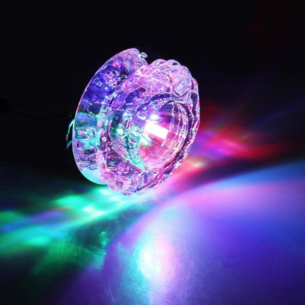 Kristall LED Downlight, 3W infälld taklampa med 5-8cm bländare, LED dekorativ spotlight för Creative Corridor i hall, hall,