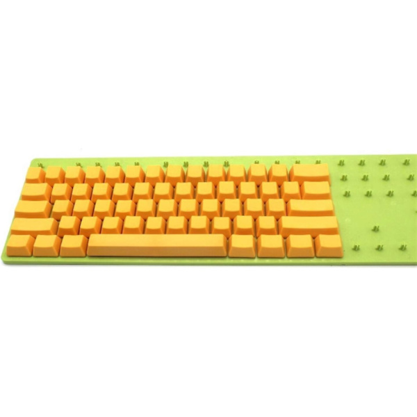 Vit Svart Grå Orange Grön Gul Blank Tjock PBT Profil 62 Key ISO 61 ANSI Keycaps För MX Switchar Mekaniskt tangentbord (axelkropp:
