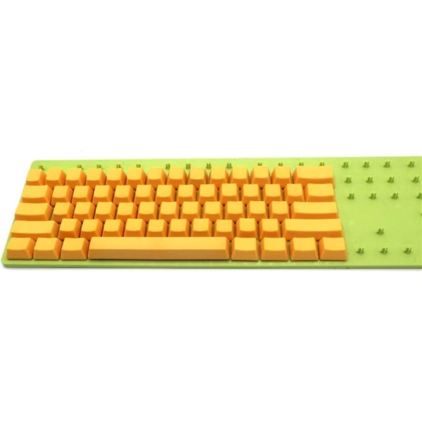 Vit Svart Grå Orange Grön Gul Blank Tjock PBT Profil 62 Key ISO 61 ANSI Keycaps För MX Switchar Mekaniskt tangentbord (axelkropp: Lägg till
