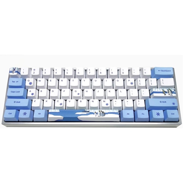 Tema för GK61 GK64 GH60 XD60 XD64 Mekaniskt tangentbord Tjock PBT Färgtyp Keycap-profil Lämplig för switch