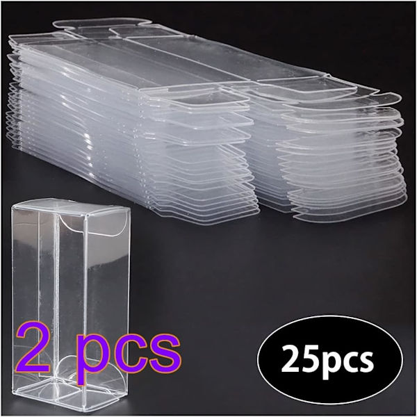 50 st Leksaksbilsutställningslådor, PVC-transparent låda modell Leksaksbilsutställningslåda, 1/64 skala organizer Case