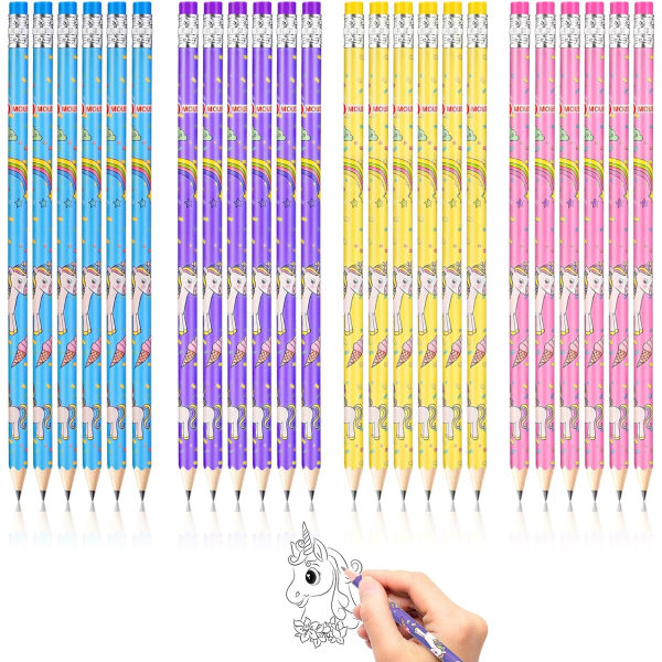 32-pack barnpennor 4 färgpennor Unicorn Eraser barn penna set