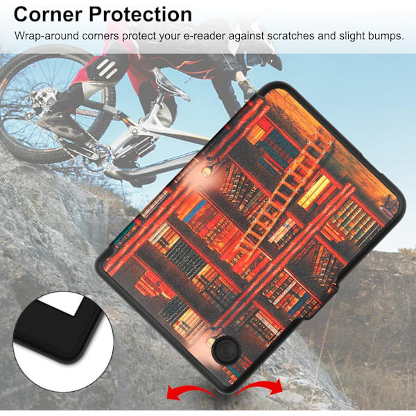 Slimshell- case för 6" Tolino Shine 4 (2022) / Kobo Clara 2E (2022) släppt, Slim Fit Stand Cover med Auto Sleep/Wake för Kobo Clara 2E 6-tums-bibliotek