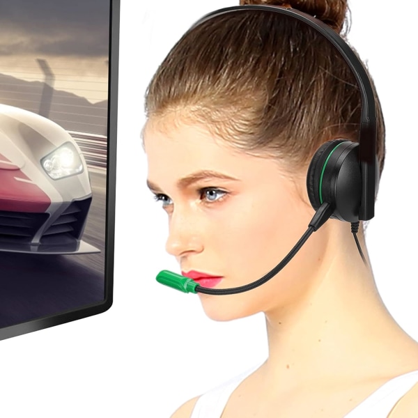 Gaming Headset Gaming Headset Abs Svart Grön Unilateral Headset Head Mounted Gaming Headset För Xbox One Svart Grön
