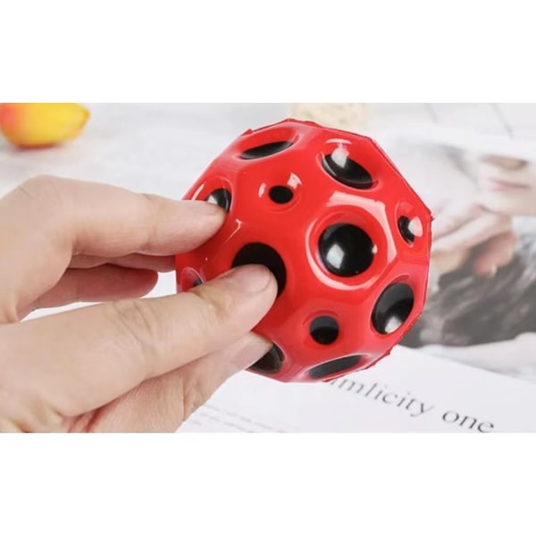 Studsboll sportträningsboll lämplig för inomhus- och utomhuslek, lätt att greppa och fånga, leksakspresent röd