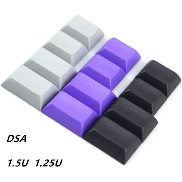 Blank Dsa Pbt Keycap 1,25U/1,5U för switchar Mekaniska tangentbordsknappar (axelkropp: 1,5 U, färg: vit)