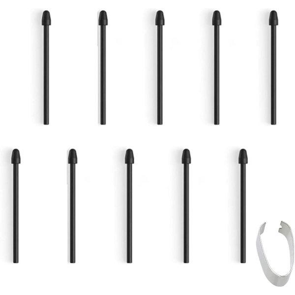 10 st ersättningsspetsar Spetspåfyllning för Remarkable Marker/Marker Plus/Kindle Scribe Pen2 Pro, Max Lumi2, Note Air2, Note5, Nova Air C Stylus Pen-Black