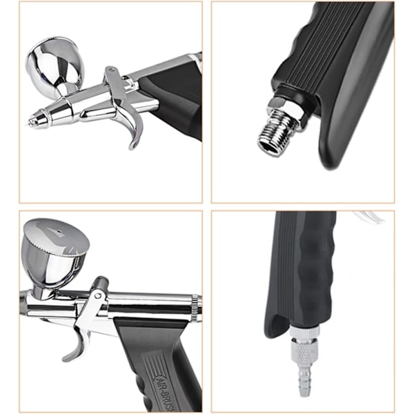 Pneumatisk sprutpistol Dual Action Airbrush Trigger Penna Smink Nagelskönhet Frisör Tatuering Billack Tårtdekoration (Färg: E)