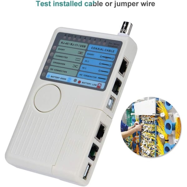 Rj45 Nätverkskabel Tester Nätverkstester Abs Rj45 Rj11 USB Bnc Nätverkstester Lan Cable Tracker Detektor