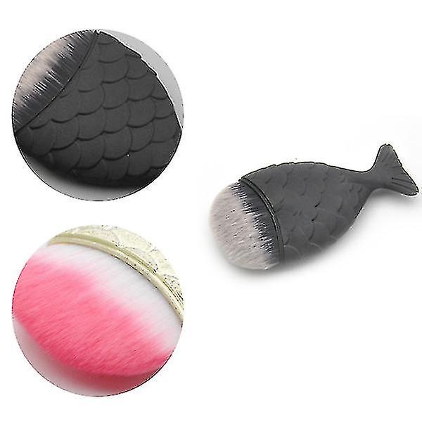 3 st Mermaid Makeup Brush Foundation Brush Kosmetisk borste Set Blush Cleansing Beauty Makeup Tools