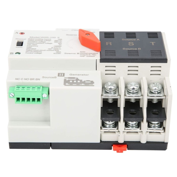 Dual Power Automatisk Transfer Switch Dual Power Automatisk Transfer Switch W2R 100 Dual Power Automatisk Transfer Switch 3P 100A 50Hz Power Transfer