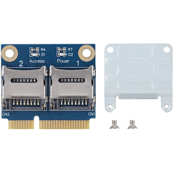 Pcie Mpcie Adapter Abseen Pcie till Dual Micro Secure Digital Memory Adapter Card Converter Extender Card