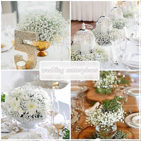Konstgjorda falska blommor Bukett Gypsophila Bulk Blomma I Vit
