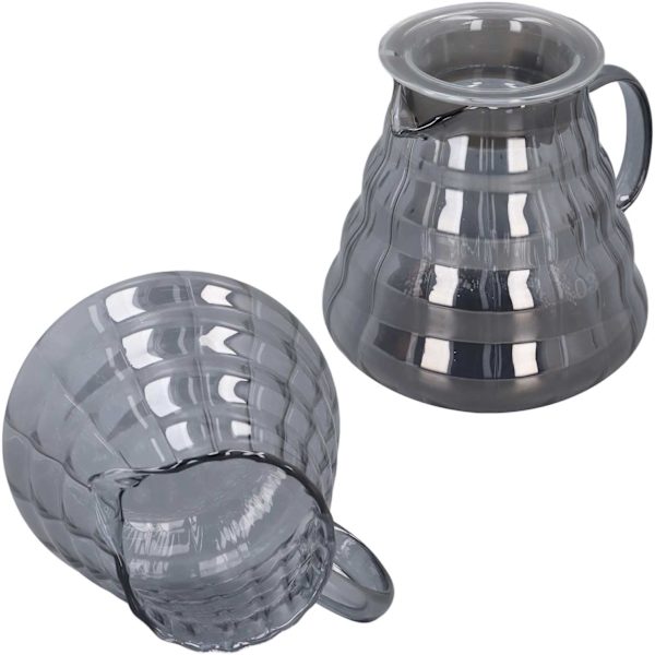 Kaffekanna i glas, hög kaffeserver i borosilikatglas för hemmabruk (700 ml)