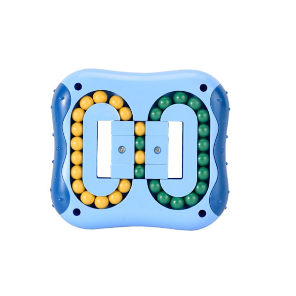 IQ-spel roterande finger Rubiks kub-spel Rubiks kub-pussel fingertoppsleksak hjärnpussel för att lindra stress hjärnpirrande blå