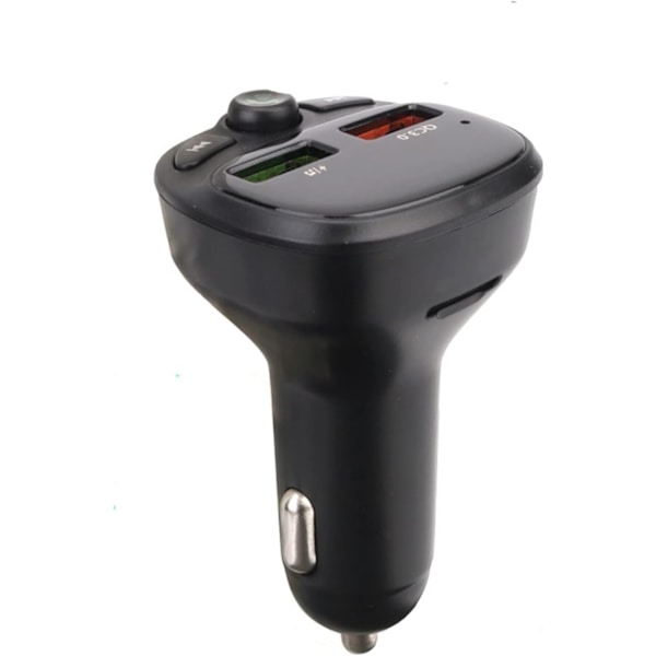 Biladapter Bluetooth 5.0 Bil MP3-spelare Handsfree samtal QC 3.0 Dubbel USB Billaddare TF U Disk Musikspelare LED FM-sändare Bluetooth
