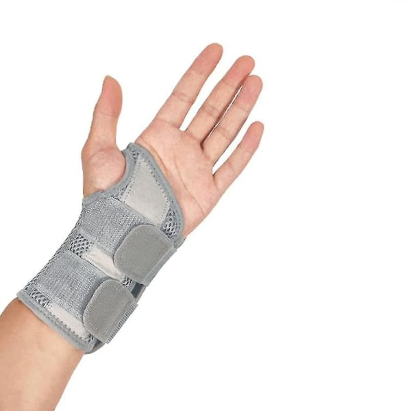 Sportarmband som andas basket skydd trycksatt handflata armband stålplåt stöd armband grå