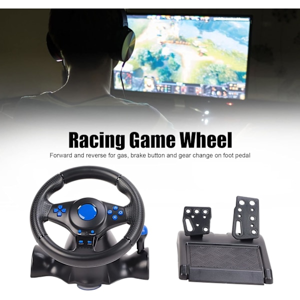 Xbox 360 Slim Console Racingspel Game Ratt Abs Game Ratt 180° Rotation 7 i 1 Vibration USB Racing Game Wheel Med Pedal För