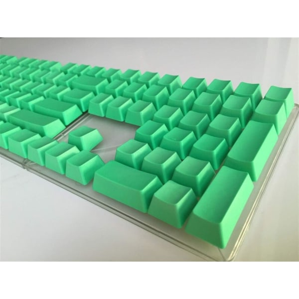 Side Print Blank 108 Layout Tjock PBT Keycap Röd Gul Grön För switchar Mekaniskt speltangentbord (axelkropp: print, färg: grön)