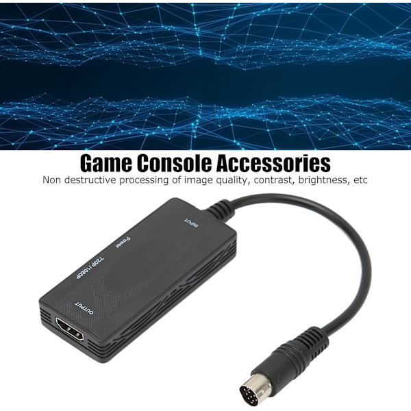 Sega Saturn Rca Converter Sega Saturn att kontakta Hdmi Tv Abs Black Game Console Converter Drive Free Lossless For Ss to HD Multimedia Interface