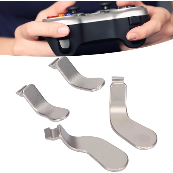 Controller Paddle Controller Paddel Rostfritt stål Silver Controller Paddlar Rostfritt stål Ersättningskontroll Tillbehör för Xbox One Elite